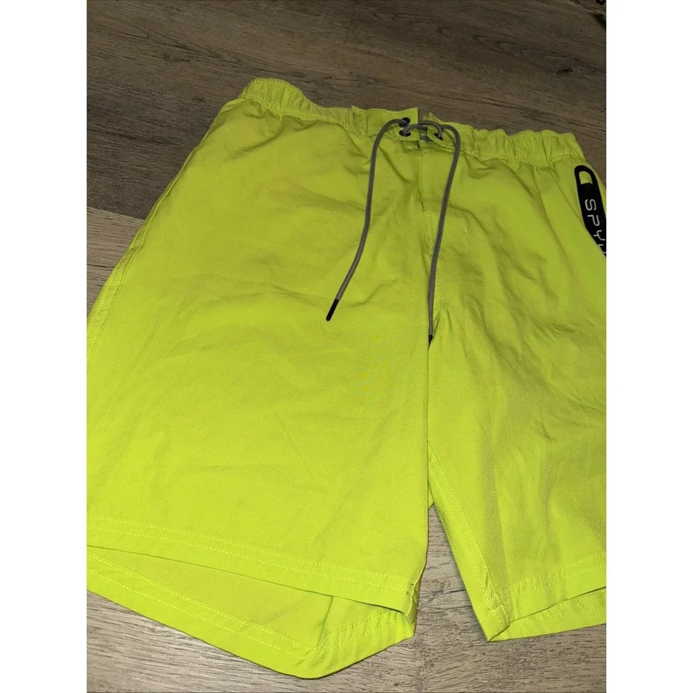 Spyder Swim Lime Eboard Brief Lined Trunks Board Shorts Men's Medium
